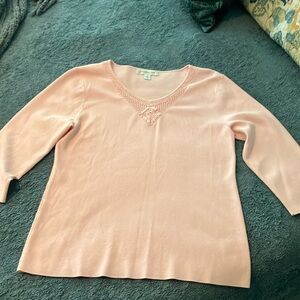 Coldwater Creek Blush V-Neck Top